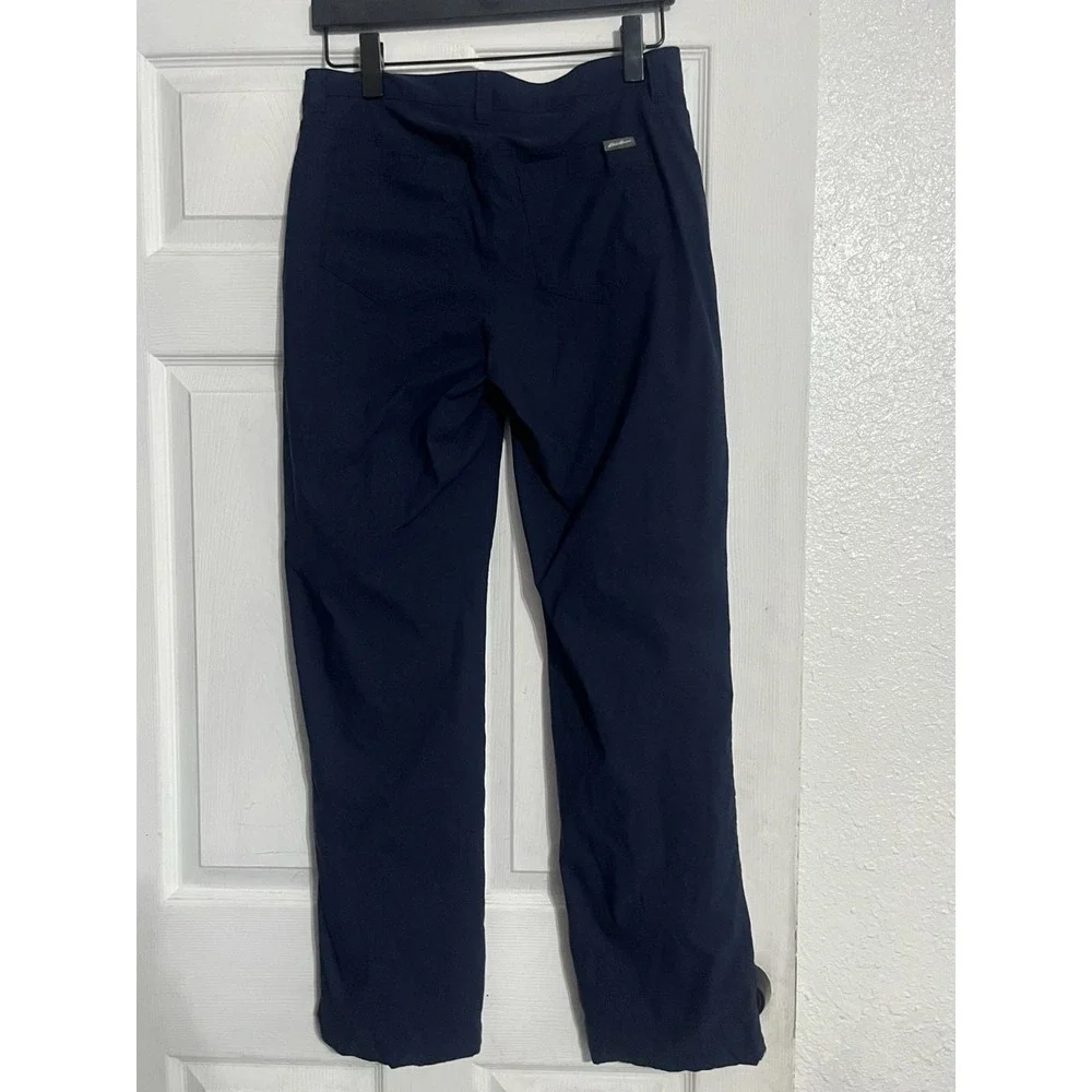 Eddie Bauer Mens Fleece Lined Tech Pants Navy Blue 32x32 Hiking Outdoor Warm